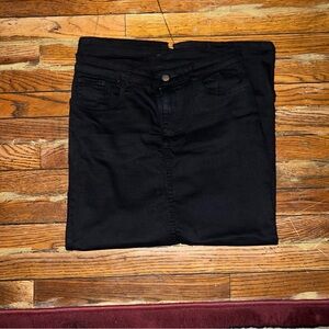 Black Denim Maxi Skirt